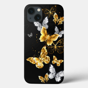 Gold und weiße Schmetterlinge Case-Mate iPhone Hülle