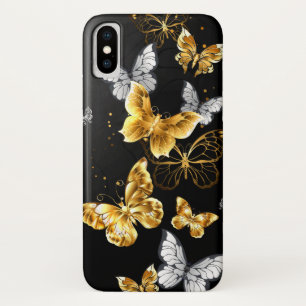 Gold und weiße Schmetterlinge Case-Mate iPhone Hülle