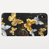 Gold und weiße Schmetterlinge Case-Mate iPhone Hülle (Rückseite (Horizontal))