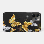 Gold und weiße Schmetterlinge Case-Mate iPhone Hülle (Rückseite (Horizontal))