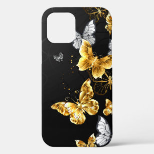 Gold und weiße Schmetterlinge Case-Mate iPhone Hülle