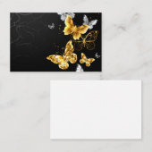 Gold und weiße Schmetterlinge Empfehlungskarte (Vorne/Hinten)
