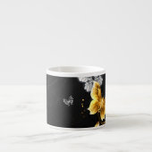 Gold und weiße Schmetterlinge Espressotasse (Vorderseite)