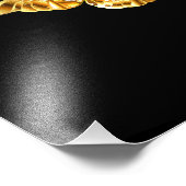 Gold und weiße Schmetterlinge Fotodruck (Ecke)