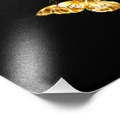 Gold und weiße Schmetterlinge Fotodruck (Ecke)