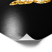 Gold und weiße Schmetterlinge Fotodruck (Ecke)