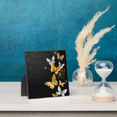 Gold und weiße Schmetterlinge Fotoplatte (InSitu)