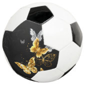 Gold und weiße Schmetterlinge Fußball (Dreiviertel)