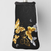Gold und weiße Schmetterlinge Golf Headcover (Rotieren 90)