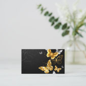 Gold und weiße Schmetterlinge Hinweiskarte (Stehend Vorderseite)