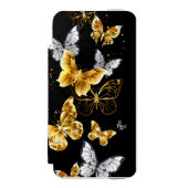 Gold und weiße Schmetterlinge Incipio iPhone Geldbeutel-Hülle (Folio Vorderseite)