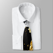 Gold und weiße Schmetterlinge Krawatte (Gebunden)