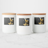 Gold und weiße Schmetterlinge Lebensmitteletikett (Flaschen)