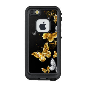 Gold und weiße Schmetterlinge LifeProof FRÄ’ iPhone SE/5/5s Hülle
