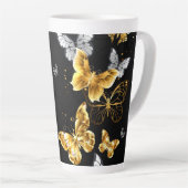 Gold und weiße Schmetterlinge Milchtasse (Rechte Ecke)