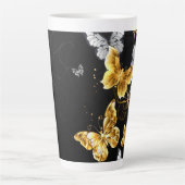 Gold und weiße Schmetterlinge Milchtasse (Vorderseite)