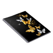 Gold und weiße Schmetterlinge Notizblock (Rechte Seite)