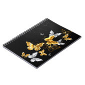 Gold und weiße Schmetterlinge Notizblock (Linke Seite)