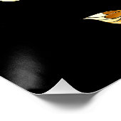 Gold und weiße Schmetterlinge Poster (Ecke)