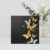 Gold und weiße Schmetterlinge Programm (Stehend Vorderseite)