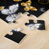 Gold und weiße Schmetterlinge Puzzle (Seite)