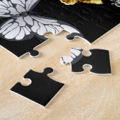 Gold und weiße Schmetterlinge Puzzle (Seite)
