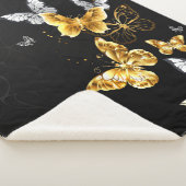 Gold und weiße Schmetterlinge Sherpadecke (3/4)