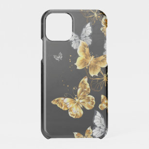 Gold und weiße Schmetterlinge iPhone 11 Pro Hülle