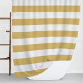 Gold und weiße Streifen Duschvorhang