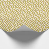 Gold und weiße t-Webart Geschenkpapier (Ecke)