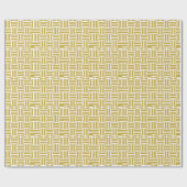 Gold und weiße t-Webart Geschenkpapier (Flach)