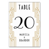 Gold- und Weiße Tischnummer (Vorderseite)