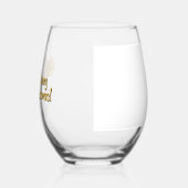 Gold und weiße Weihnachtsbälle - Text Weinglas Ohne Stiel (Links)