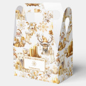 Gold und weiße Weihnachtssymbole Geschenkschachtel (Geöffnet)