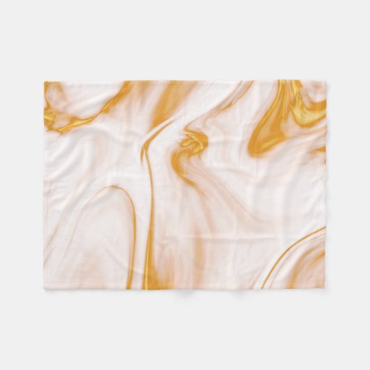 Gold und weißer Marmor Fleecedecke (Vorderseite (Horizontal))