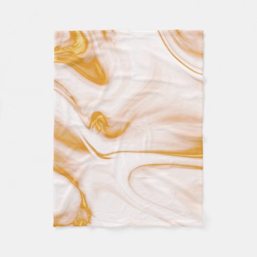 Gold und weißer Marmor Fleecedecke (Vorderseite)