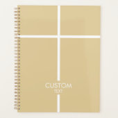 Gold und Weißes Einfaches Kreuz Planer (Vorderseite)