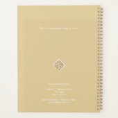 Gold und Weißes Einfaches Kreuz Planer (Rückseite)