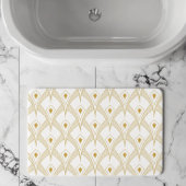 Gold- und Weißkunst im art-deco-Nahtlosmuster 3 Badematte