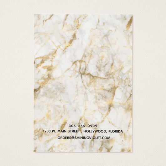 Gold- und Weißmarmor-Ohrring & Nekklace-Display (Rückseite)