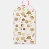 Gold- und Weißperlen und Prosecco-Brautparty Geschenkanhänger (Rückseite)