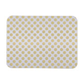 Gold- und Weißpolka-Punkte Magnet (Horizontal)