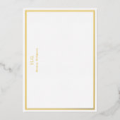 Gold- und Weißrahmen Mit Monogramm Folieneinladung (Vorderseite)