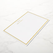 Gold- und Weißrahmen Mit Monogramm Folieneinladung (Gedreht)