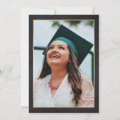 Gold- und Weißschrift auf Chalkboard | Graduate Fo Einladung (Rückseite)