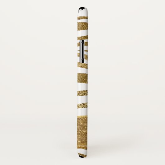 Gold- und Weißtierdrucke mit Gold-Glitzer Case-Mate iPhone Hülle (Hinten/Rechts)