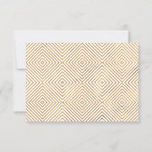 Gold- und Weißtypografie mit Herz RSVP Karte (Rückseite)