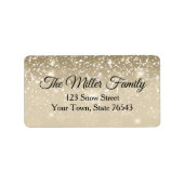 Gold- und Weißwein-Rücksendesiegel Adressaufkleber (Vorne)