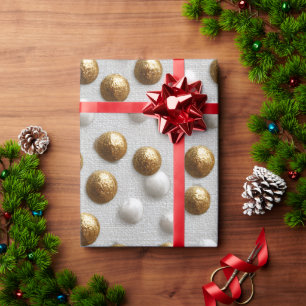 Gold- und Weißzierpapier Elegant H Geschenkpapier
