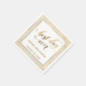 Gold und White Best Day Ever, Herz-Diamanten Serviette (Ecke)